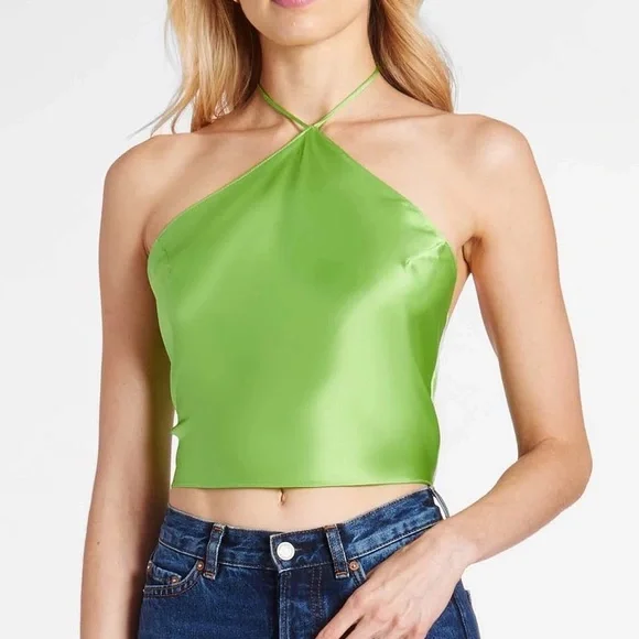 Amanda Uprichard Ricci Top Apple 100% silk - Picture 1 of 10